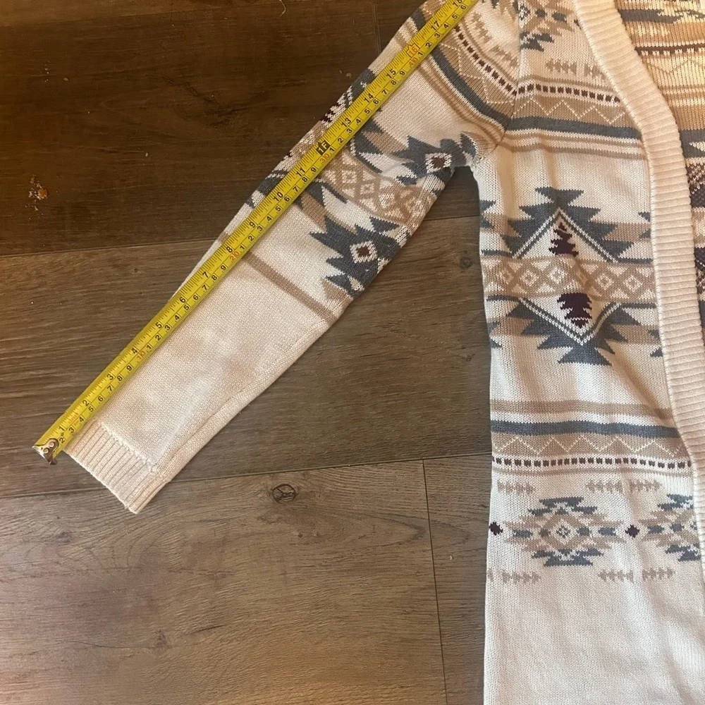 Gymboree Beige and Navy Aztec Cardigan